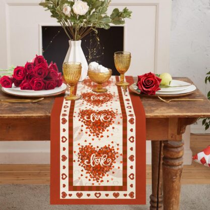 Südametega pikk kitsas laudlina (33x180cm) - Image 3
