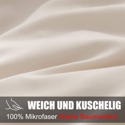 Beež voodipesukomplekt (2 tekikotti 135x200cm, 2 padjapüüri 80x80 cm) - Image 2