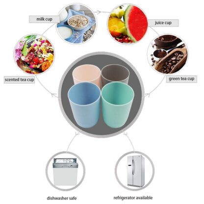 Värvilised plastikust joogitopsid 4 tk, 280 ml - Image 3