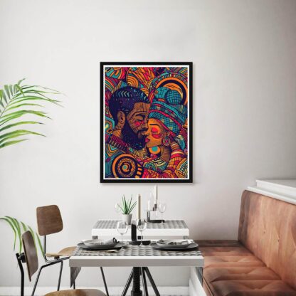 Teemantpildi komplekt koos teemantite ja tarvikutega, Aafrika paar (30x40cm) - Image 3