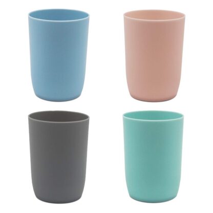 Värvilised plastikust joogitopsid 4 tk, 280 ml
