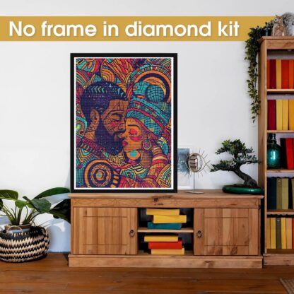 Teemantpildi komplekt koos teemantite ja tarvikutega, Aafrika paar (30x40cm) - Image 2