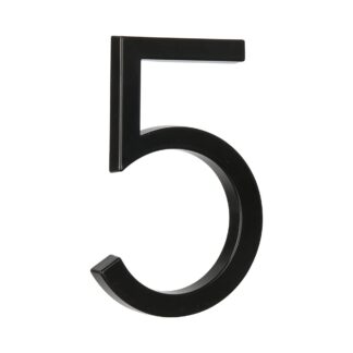 Maja numbrimärk, must (12cm, 5)