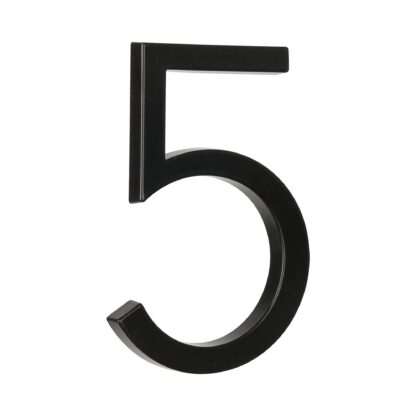 Maja numbrimärk, must (12cm, 5)