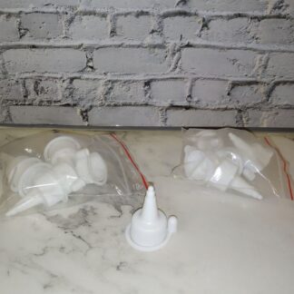 Valged plastpritsid, 12 tk
