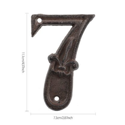 Maja number 7, valatud rauast (11cm) - Image 2