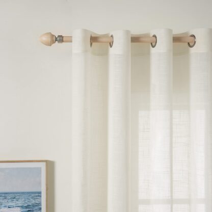 Heledad poolläbipaistvad linase välimusega kardinad (2tk, 140x245cm) - Image 3