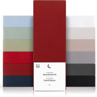 Punane mikrofiibrist kummiga voodilinade komplekt, 2 lina (105x190x30cm)