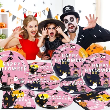 Halloweeniteemalised papptaldrikud 20 tk + salvrätid 20 tk - Image 2