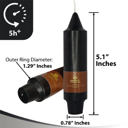 Keerdküünlad, mustad (4tk, 13cm) - Image 3