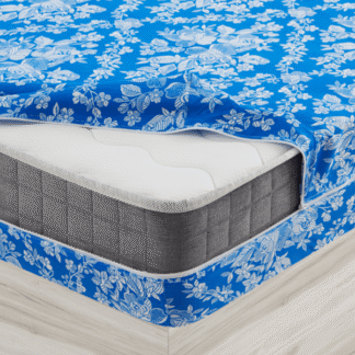Sinine lilleline lukuga madratsikate 105x190 cmx25 cm