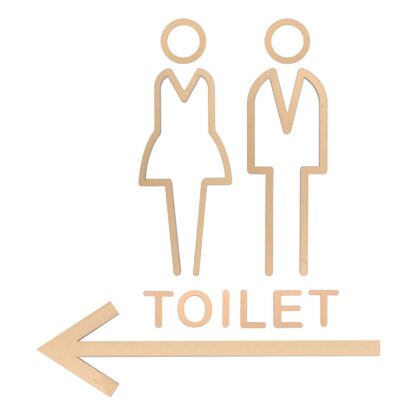 Kuldne WC silt, kleebitav