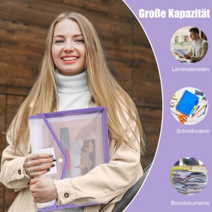 A4 plastikust dokumendimapp, 1 tk, juhuslik värv - Image 3