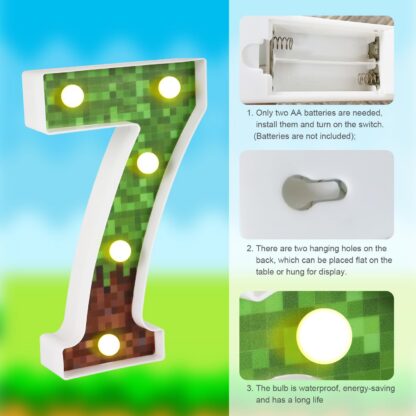 Pikselistiilis LED-tuli numbriga 7 - Image 3