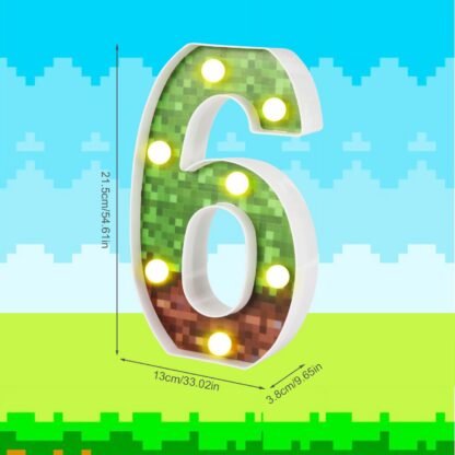 Pikselistiilis LED-tuli numbriga 6 - Image 2