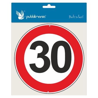 Metallist liiklusmärk kiirusepiirangu 30 km/h jaoks, läbimõõt 30 cm - Image 3