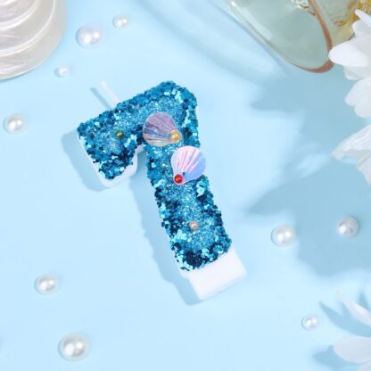 Sünnipäeva küünal, sinine, number 7 (7,5cm) - Image 3
