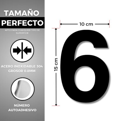 Kleebitav uksenumber 6, 15 cm - Image 2