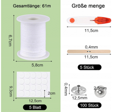 Küünalde tegemise komplekt koos küünlatahiga, tahihoidjatega, 8 küünlaväriga ja muude tarvikutega - Image 2