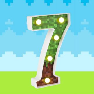 Pikselistiilis LED-tuli numbriga 7