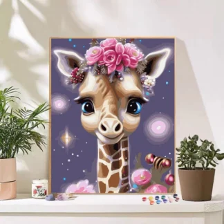 Numbrite järgi maalimise komplekt Kaelkirjak, 40x50 cm