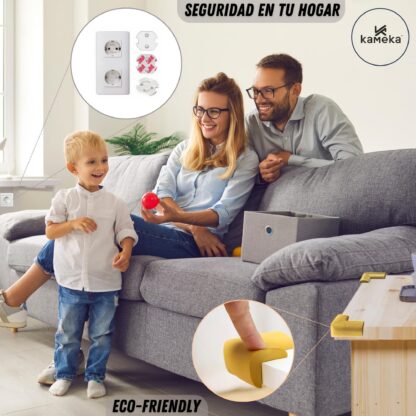 Komplekt laste turvalisuseks (10 pistikukatet, 8 nurgakaitset, pruun) - Image 2
