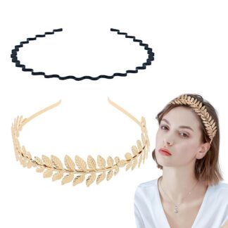 Kaks peavõru komplektis, kuldne ja must, jumalanna stiilis