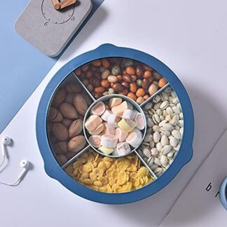 Suur lekkekindla kaanega snäkikauss, juhuslik värv, läbimõõt 29 cm kõrgus 8 cm