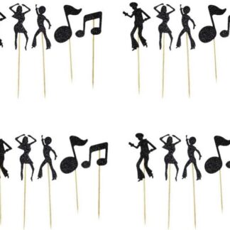 Sädelevad muusikateemalised koogikaunistused 20 tk