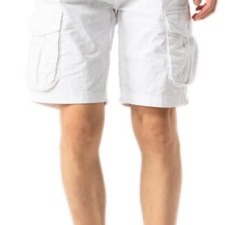 Meeste valged lühikesed kargopüksid suurus L (vöö 88 cm)