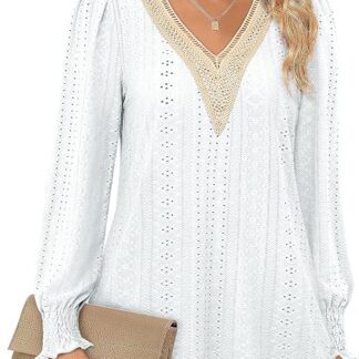 Pitsilise kraega valge pluus suurus L