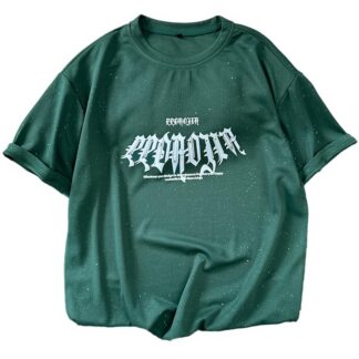 Meeste sädelev lühikeste varrukatega T-särk, roheline (s. XL)