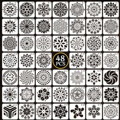 Mandala šabloonide komplekt, 48 tk - Image 3