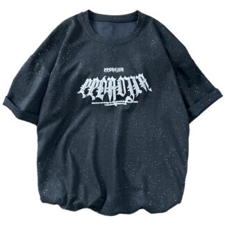 Meeste sädelev lühikeste varrukatega T-särk, must (s. M)