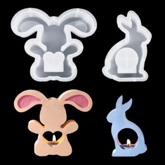 Silikoonvormid küünlahoidjale, jänes (2tk)