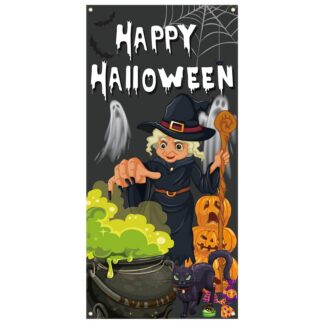 Bänner või silt Happy Halloween 185x90 cm, ukse peale
