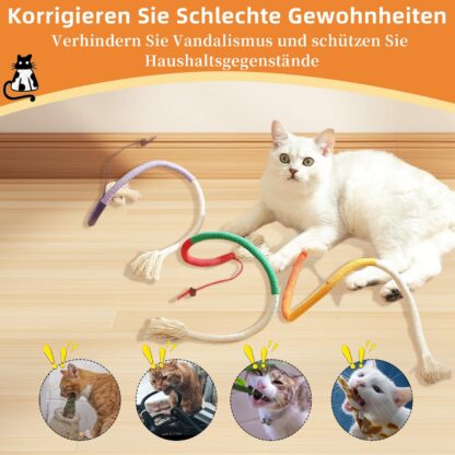 3 kassi mängunööri catnipiga (palderjan) närimiseks ja mängimiseks - Image 2