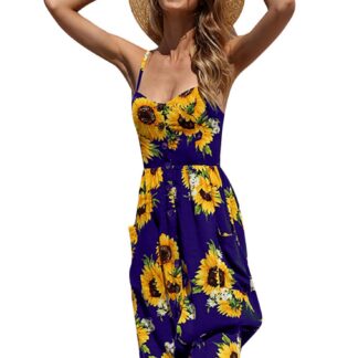 Sinine päevalilledega kleit suurus S