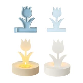 Tulbi küünlajala silikoonist valuvorm, korduvkasutatav (10.5x8cm)