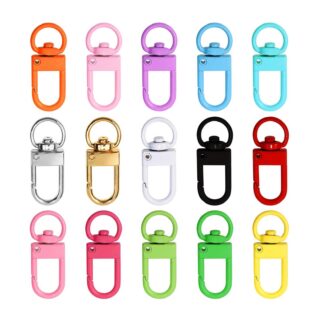 Võtmerõngad, segavärvides, roostekindlad, 360° pööratavad (40tk)