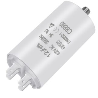 Mootori käivituskonensaator CBB60 (12μF, 450V, 50/60Hz)
