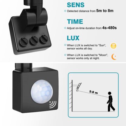 Liikumisanduriga LED-lamp 300W 3000LM, 6500K - Image 3