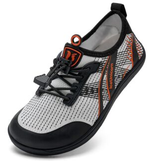 Laste paljajalu ranna- ja veejalanõud, libisemiskindel, valge-ornž (s. 26, laia lõikega)