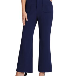 Naiste vintage alt laienevad püksid, veniv vöökoht, tumesinine (s. XXL)