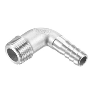 Roostevabast terasest voolikuühendus, 90-kraadine põlv (10mm, G3/8 keere)