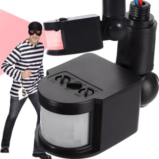 Välitingimuste liikumisandur, infrapuna, must (180°, 12m)