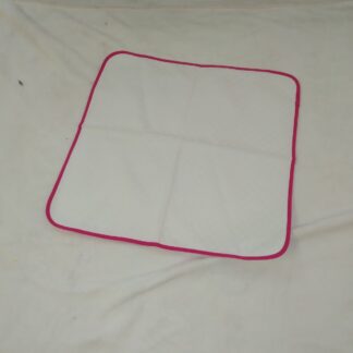 Valge roosa äärega linik, 43X43 cm