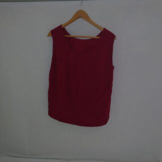 Punane varrukateta topp, suurus L