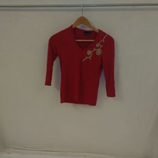 Punane mustriga pluus, suurus S/M