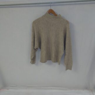 Beež kõrge kaelusega kampsun, suurus S